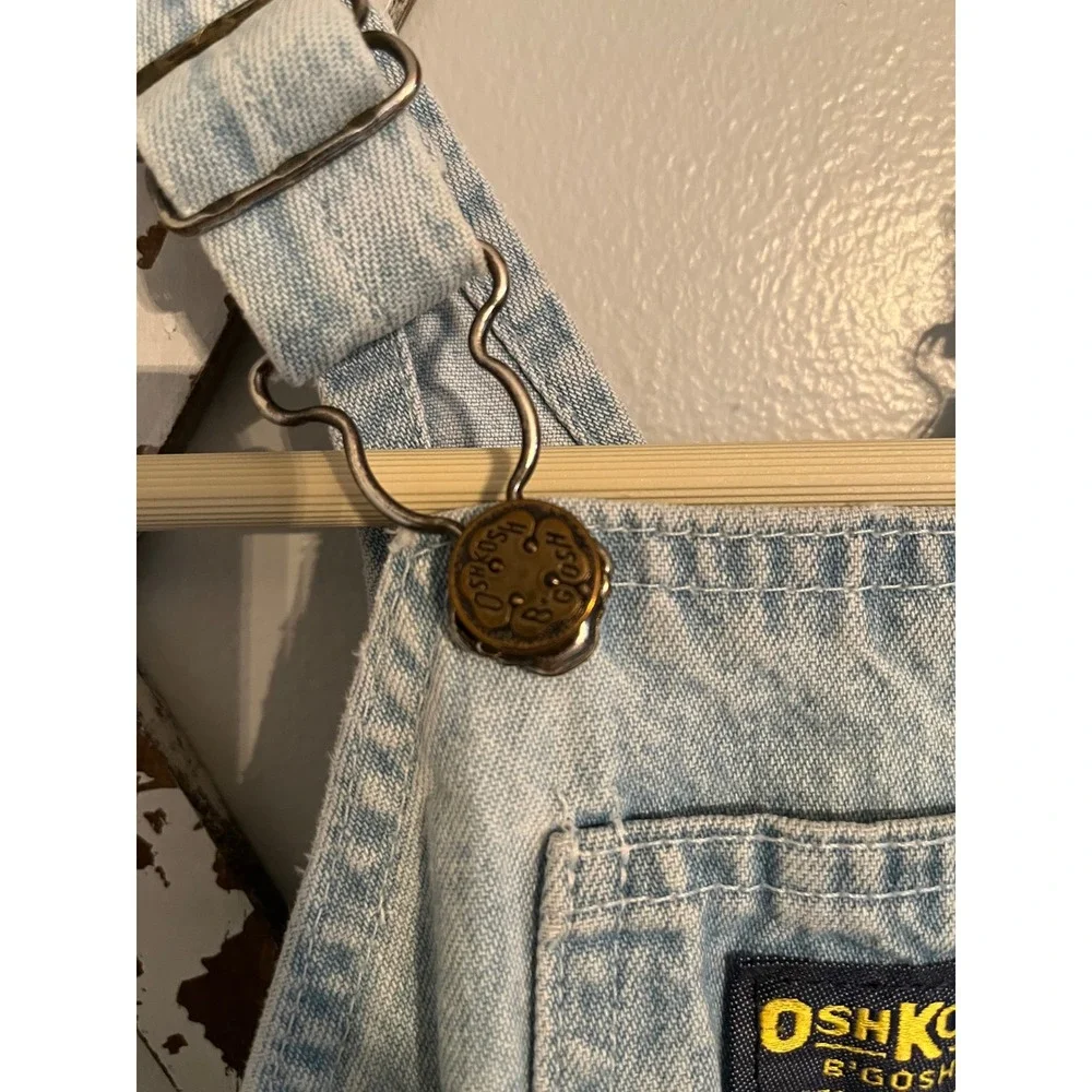 Vintage OshKosh B'Gosh Vestbak Overalls Baby Size‎ 24M Made in USA Denim Bib 90s